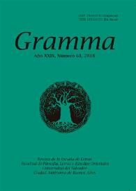 Gramma. Año XXIX, número 61, 2018 | Biblioteca Virtual Miguel de Cervantes