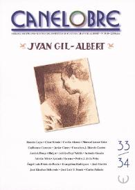 Canelobre, 33-34 (verano-otoño 1996). Juan Gil-Albert  / director Miguel Ángel Lozano Marco | Biblioteca Virtual Miguel de Cervantes