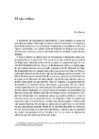 El ojo crítico / Paz Ramos | Biblioteca Virtual Miguel de Cervantes