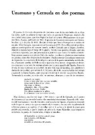 Unamuno y Cernuda en dos poemas / Jose Luis Cano | Biblioteca Virtual Miguel de Cervantes
