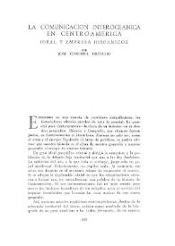 La comunicación interoceánica en centroamérica : ideal y empresa hispánicos / por José Coronel Urtecho | Biblioteca Virtual Miguel de Cervantes