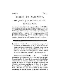 Diario de Alicante. Núm. 3, 3 de octubre de 1816 | Biblioteca Virtual Miguel de Cervantes