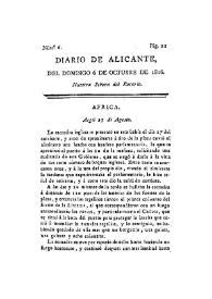 Diario de Alicante. Núm. 6, 6 de octubre de 1816 | Biblioteca Virtual Miguel de Cervantes