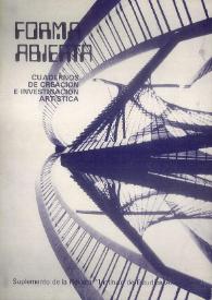 Forma Abierta : Cuadernos de Creación e Investigación Artística | Biblioteca Virtual Miguel de Cervantes