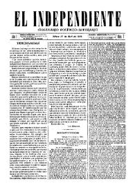 El independiente : Semanario Político-Literario (Villena). Núm. 7, 17 de abril de 1892 | Biblioteca Virtual Miguel de Cervantes