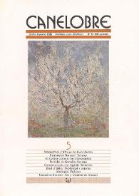 Canelobre, 5 (otoño-invierno 1985) / director José Carlos Rovira | Biblioteca Virtual Miguel de Cervantes