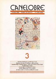 Canelobre, 3 (primavera 1985) / director José Carlos Rovira | Biblioteca Virtual Miguel de Cervantes