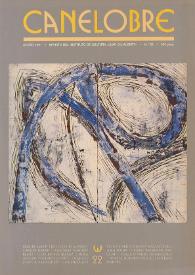 Canelobre, 22 (otoño 1991) / director Miguel Ángel Lozano Marco | Biblioteca Virtual Miguel de Cervantes