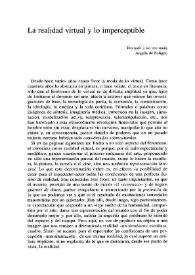 La realidad virtual y lo imperceptible / Jacques Ancet ; traducción de Blas Matamoro | Biblioteca Virtual Miguel de Cervantes