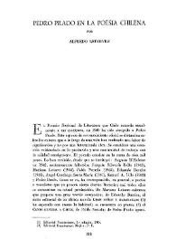 Pedro Prado en la poesía chilena / por Alfredo Lefebvre | Biblioteca Virtual Miguel de Cervantes