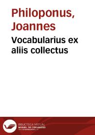 Vocabularius ex aliis collectus | Biblioteca Virtual Miguel de Cervantes