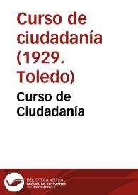Curso de Ciudadanía | Biblioteca Virtual Miguel de Cervantes