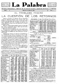 La Palabra : Periódico Independiente. Defensor de los Intereses Morales y Materiales del Distrito de Denia. Núm. 4, 3 de mayo de 1930 | Biblioteca Virtual Miguel de Cervantes