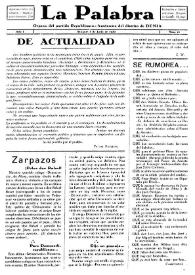 La Palabra : Periódico Independiente. Defensor de los Intereses Morales y Materiales del Distrito de Denia. Núm. 12, 5 de julio de 1930 | Biblioteca Virtual Miguel de Cervantes