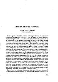 Larra, crítico teatral
 / Enrique Rubio | Biblioteca Virtual Miguel de Cervantes