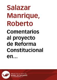 Comentarios al proyecto de Reforma Constitucional en lo correspondiente a la norma sustitutiva del artículo 49 de la Carta sobre prohibición de emitir moneda de curso forzoso | Biblioteca Virtual Miguel de Cervantes