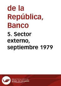 5. Sector externo, septiembre 1979 | Biblioteca Virtual Miguel de Cervantes