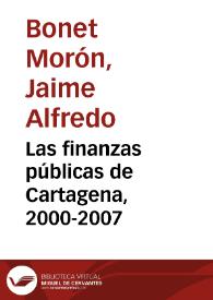 Las finanzas públicas de Cartagena, 2000-2007 | Biblioteca Virtual Miguel de Cervantes