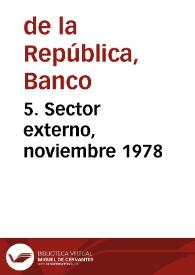 5. Sector externo, noviembre 1978 | Biblioteca Virtual Miguel de Cervantes