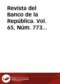 Revista del Banco de la República. Vol. 65, Núm. 773 (marzo 1992) | Biblioteca Virtual Miguel de Cervantes