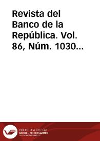 Revista del Banco de la República. Vol. 86, Núm. 1030 (agosto 2013) | Biblioteca Virtual Miguel de Cervantes