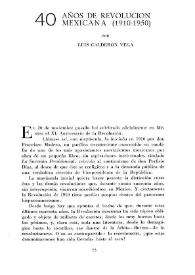 40 años de revolución mexicana (1910-1950) / por Luis Calderón Vega | Biblioteca Virtual Miguel de Cervantes