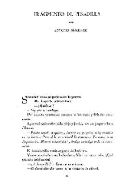 Fragmento de pesadilla / por Antonio Machado | Biblioteca Virtual Miguel de Cervantes
