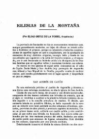 Iglesias de la montaña. Santa María de Cayón / por Elías Ortiz de la Torre | Biblioteca Virtual Miguel de Cervantes