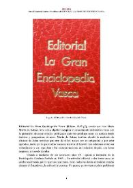 Editorial La Gran Enciclopedia Vasca (Bilbao, 1967-¿?) [Semblanza] / Ismael Manterola Ispizua | Biblioteca Virtual Miguel de Cervantes