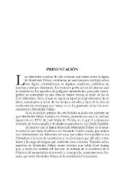 Presentación. (Sección monográfica dedicada a Marcelino Menéndez Pelayo) / Borja Rodríguez Gutiérrez | Biblioteca Virtual Miguel de Cervantes