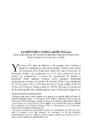 La historia como "arte bella" (Acerca del discurso de entrada de Marcelino Menéndez Pelayo en la Real Academia de la Historia en 1883) / Kurt Spang | Biblioteca Virtual Miguel de Cervantes
