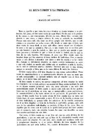 El bien común y la primacía / por Charles de Koninck | Biblioteca Virtual Miguel de Cervantes