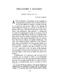 Precursores y maestros / por Eugenio D'Ors | Biblioteca Virtual Miguel de Cervantes