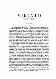 Viriato / Adolfo Schulten | Biblioteca Virtual Miguel de Cervantes
