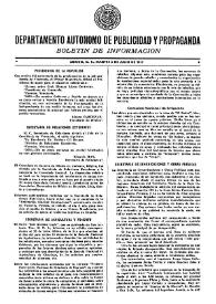 Boletín de Información. Departamento Autónomo de Publicidad y Propaganda [México]. Martes 6 de julio de 1937 | Biblioteca Virtual Miguel de Cervantes