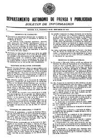 Boletín de Información. Departamento Autónomo de Publicidad y Propaganda [México]. Domingo 19 de septiembre de 1937 | Biblioteca Virtual Miguel de Cervantes