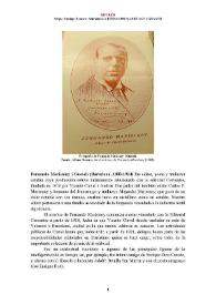 Fernando Maristany i Guasch (Barcelona, 1883-1924) [Semblanza] / Sergio Santiago Romero | Biblioteca Virtual Miguel de Cervantes