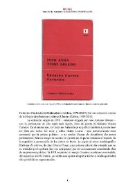 Cadernos Peninsulares-Peninsulares (Lisboa, 1970-2016?) [Semblanza] / Daniel Melo | Biblioteca Virtual Miguel de Cervantes