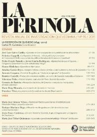 La Perinola : revista de investigación quevediana. Núm. 15, 2011 | Biblioteca Virtual Miguel de Cervantes