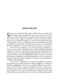 Sergio Beser / Salvador García Castañeda | Biblioteca Virtual Miguel de Cervantes