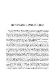 Benito Varela Jácome (1919-2010) / Teodosio Fernández | Biblioteca Virtual Miguel de Cervantes