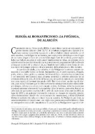 Elegía al Romanticismo: "La pródiga", de Alarcón / Russell P. Sebold | Biblioteca Virtual Miguel de Cervantes