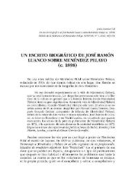 Un escrito biográfico de José Ramón Luanco sobre Menéndez Pelayo (c. 1898) / Jesús Antonio Cid | Biblioteca Virtual Miguel de Cervantes