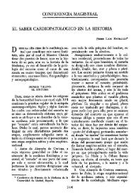 El saber cardiopatológico en la historia / Pedro Laín Entralgo | Biblioteca Virtual Miguel de Cervantes