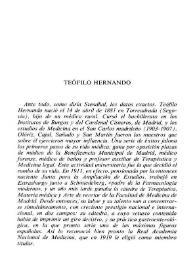 Teófilo Hernando / Pedro Laín Entralgo | Biblioteca Virtual Miguel de Cervantes