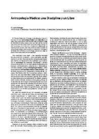 Antropología médica: una disciplina y un libro / P. Laín Entralgo | Biblioteca Virtual Miguel de Cervantes