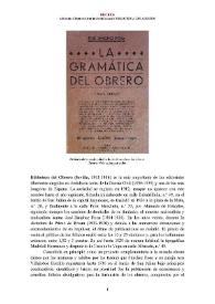 Biblioteca del Obrero (Sevilla, 1912-1936) [Semblanza] / Alejandro Civantos Urrutia | Biblioteca Virtual Miguel de Cervantes