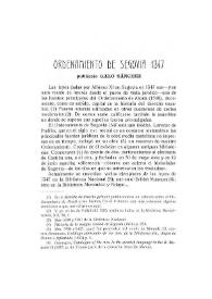 Ordenamiento de Segovia, 1347 / Galo Sánchez (ed.) | Biblioteca Virtual Miguel de Cervantes