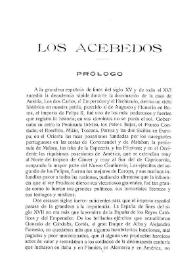 Los Acebedos. Prólogo / Mateo Escagedo Salmón | Biblioteca Virtual Miguel de Cervantes