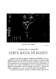 Iglesias de la Montaña. Santa María de Bareyo / Elías Ortiz De La Torre | Biblioteca Virtual Miguel de Cervantes